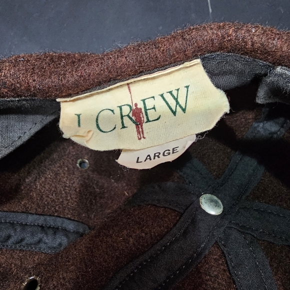 Vintage 90's J Crew Union Made USA Mens Large Brown Wool 6 Panel Cap EUC - Picture 4 of 9
